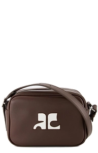 CourrÈGes Reedition Logo Patch Zip-Up Shoulder Bag