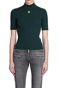 CourrÈGes Reedition Short-Sleeved Ribbed Jumper