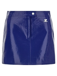 CourrÈGes Reedition Vinyl Mini Skirt