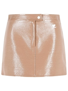 CourrÈGes Reedition Vinyl Mini Skirt