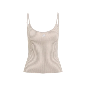 CourrÈGes Ribbed-Knit Sleeveless Tank Top