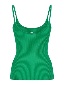 CourrÈGes Ribbed Logo Knitted Top