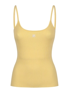 CourrÈGes Ribbed Logo Tank Top
