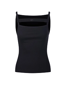 CourrÈGes Ribbed Strap Tank Top