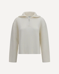 CourrÈGes Ribbed Zip Knitted Sweater