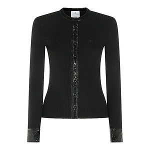 CourrÈGes Long-Sleeved Knitted Cardigan