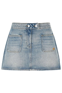 Signature Denim Mini Skirt