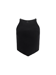 CourrÈGes Sleeveless Ribbed Tank Top