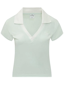 CourrÈGes Sports Cropped V-Neck T-Shirt