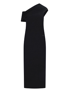 CourrÈGes Twist Rib-Knit Long Dress