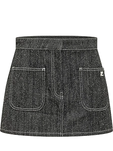 CourrÈGes Two-Pocket Denim Mini Skirt