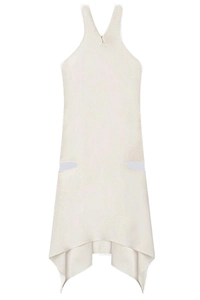 CourrÈGes V-Neck Cut-Out Jersey Mini Dress