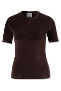 CourrÈGes Velvet Crewneck T-Shirt