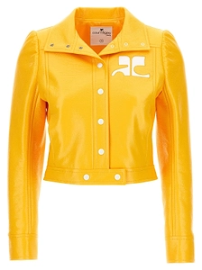 CourrÈGes Vinyl Cropped Jacket