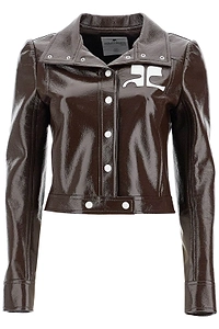 CourrÈGes Vinyl Cropped Jacket