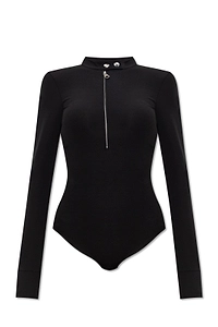 CourrÈGes Zip Detailed Long-Sleeve Bodysuit