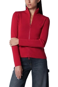 CourrÈGes Zip-Up Knitted Sweater