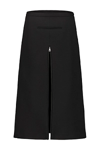 CourrÈGes Zipped Heritage Crepe Skirt