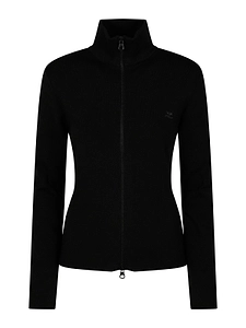 CourrÈGes Zip-Up High Neck Sweater