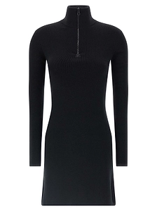 CourrÈGes Zipped Mockneck Dress