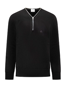 CourrÈGes Zipped V-Neck Jumper