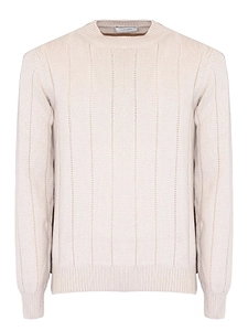 Cruciani Ribbed Crew Neck Knitted Sweater