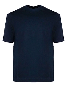 Cruciani Mock-Neck Short-Sleeve Knitted Top
