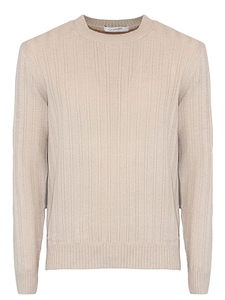 Cruciani Ribbed Crew Neck Knitted Sweater