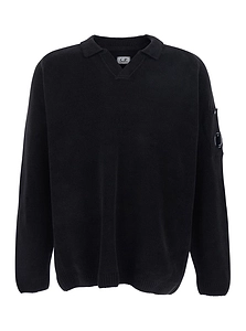 C.P. Company Polo Collar Lens Knitted Sweater