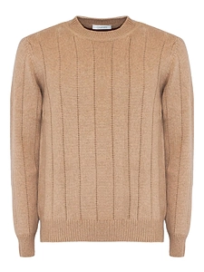 Cruciani Vertical Ribbed Crew Neck Knitted Sweater