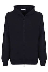 Cruciani Zip-Up Hooded Knitted Jacket