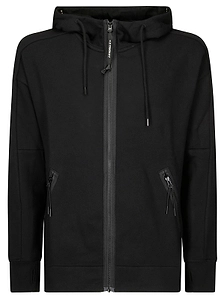 C.P. Company Goggles-Detailed Drawstring Zip-Up Hoodie
