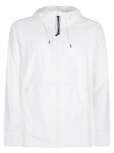 C.P. Company Goggles-Detailed Drawstring Zip-Up Hoodie