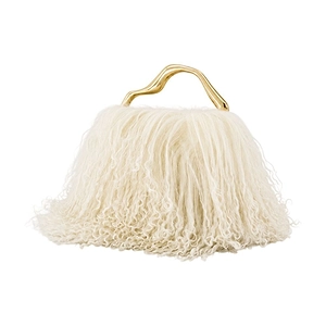 Cult Gaia Backgammon Textured Handle Clutch Bag