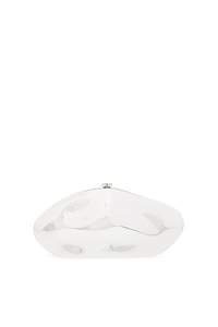 Cult Gaia Caldera Polished-Finish Clutch Bag