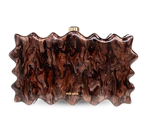 Cult Gaia Paloma Weave-Edge Clutch Bag