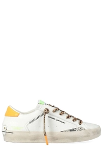 Crime London Distressed Lace-Up Sneakers