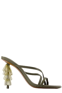 Cult Gaia Embellished Heeled Slip-On Sandals