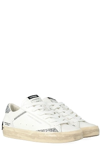 Crime London Distressed Lace-Up Sneakers