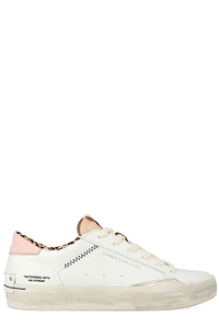 Crime London Distressed Lace-Up Sneakers