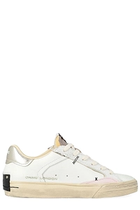 Crime London Distressed Lace-Up Sneakers