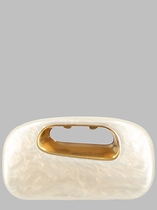 Cult Gaia Sculpted Handle Clutch Bag