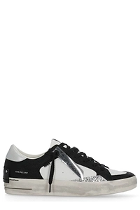 Crime London Glitter Trim Low-Top Sneakers