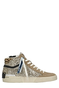 Crime London Glitter High-Top Sneakers