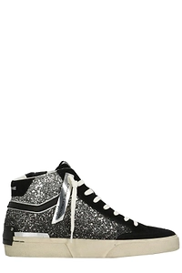Crime London Glitter High-Top Sneakers