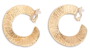 Cult Gaia Textured Hoop Earrings