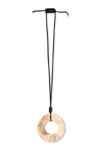 Cult Gaia Textured Ring Pendant Necklace