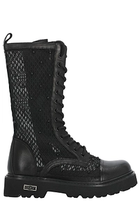 Cult Mesh Panel Lace-Up Boots