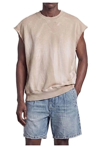 Cultura Faded Raw-Edge Sleeveless Crewneck Sweatshirt