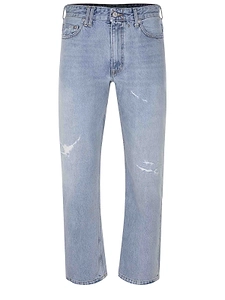 Cycle Distressed Straight-Leg Jeans